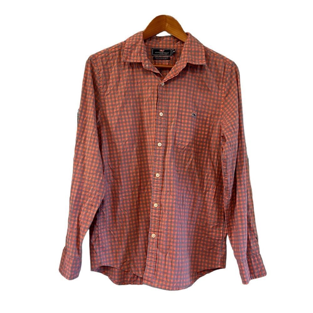 Vineyard vines checkered slim fit tucker shirt